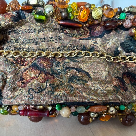 ExtraOrdinary XL Embellished Evening Purse Loaded with Large Beads - Picture 7 of 7